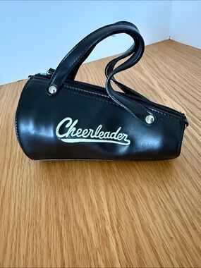 Cheerleader Mini Barrel Handbag in Black